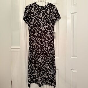 NWT Tuckernuck Black Bow Print Dress
